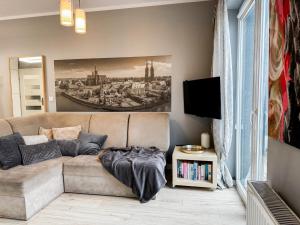 Χώρος καθιστικού στο Great view, 5 minutes Rynek, UWr