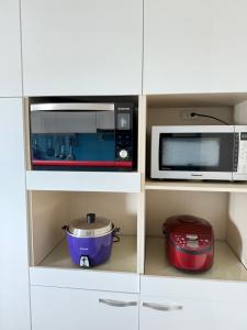 Kuchyň nebo kuchyňský kout v ubytování 樂山水休閒農園