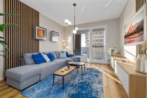 Χώρος καθιστικού στο Golden Moon Apartment