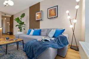 Χώρος καθιστικού στο Golden Moon Apartment