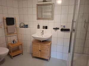 Koupelna v ubytování Ferienwohnung Am Wald