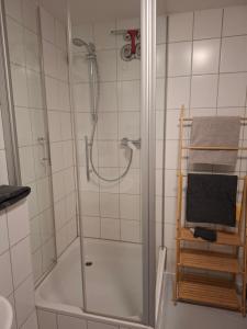 Koupelna v ubytování Ferienwohnung Am Wald + 18 fotografií
