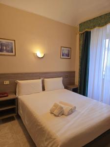 Postel nebo postele na pokoji v ubytování Hotel Romano