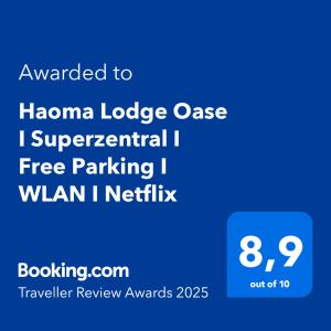 Sertifikat, nagrada, logo ili drugi dokument prikazan u objektu Urban Lodge Erlangen I Superzentral I Free Parking I WLAN I Netflix