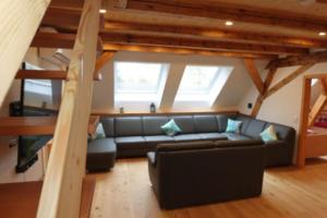 Ein Sitzbereich in der Unterkunft Ferienhaus Lotus Hof Stallegg