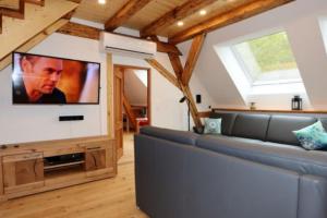 TV/Unterhaltungsangebot in der Unterkunft Ferienhaus Lotus Hof Stallegg