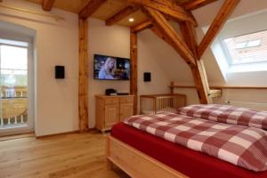 TV/Unterhaltungsangebot in der Unterkunft Ferienhaus Lotus Hof Stallegg