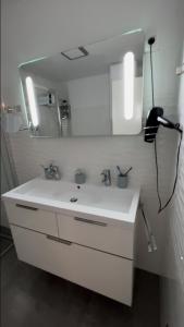 Koupelna v ubytování Mandy Apartman