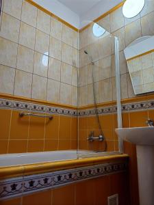 Koupelna v ubytování Hotel Triumph