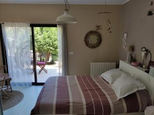 Posteľ alebo postele v izbe v ubytovaní Chambre d'hôtes Les terrasses de Saint Clair