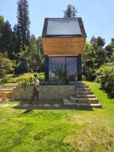 Tiny House El Refugio外面的花园