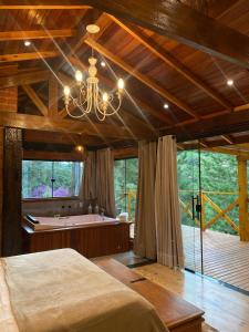 เตียงในห้องที่ Recanto Libbralon