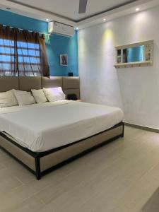 a bedroom with a large bed in a room at VILLAS SONJASAA LOFt in Baní