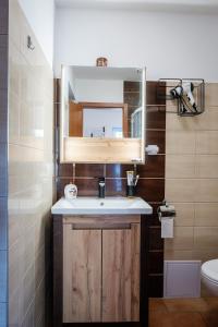Koupelna v ubytování Apartmán U Bejka
