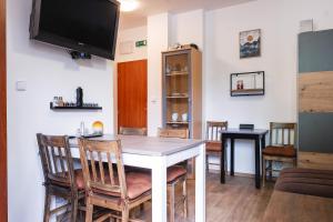 TV a/nebo společenská místnost v ubytování Apartmán U Bejka