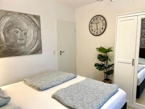 Katil atau katil-katil dalam bilik di Kleine gemütliche Unterkunft in der Nähe von Köln und Aachen