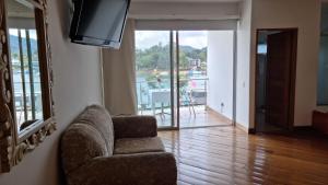 Posezení v ubytování Hotel Portobelo Guatape