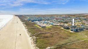 an aerial view of a beach next to the ocean at Casa Sea-Esta - OCEAN VIEWS in Port Aransas
