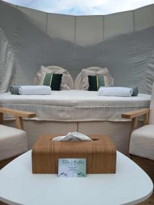 Postel nebo postele na pokoji v ubytování Entre 2 bulles