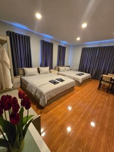 Postel nebo postele na pokoji v ubytování Chaba4