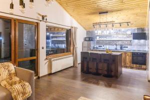 a kitchen with a sink and a counter top at Mountain studio Govedartsi in Govedartsi