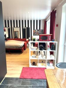 Ένα ή περισσότερα κρεβάτια σε δωμάτιο στο Flat vane & Soun