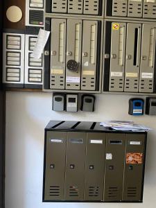 a bunch of servers and cabinets in a room at Apartma Snežinka in Kranjska Gora
