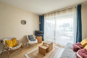Posedenie v ubytovaní Agréable appartement et terrasse à 2 pas de la mer