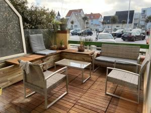 Posedenie v ubytovaní Agréable appartement et terrasse à 2 pas de la mer