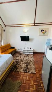 Μια τηλεόραση ή/και κέντρο ψυχαγωγίας στο Rorot penthouse studio Kilimani home away