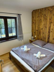 Posteľ alebo postele v izbe v ubytovaní Chata Olívia