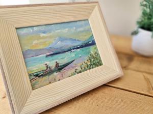 a picture of a painting of a beach at Teach Na Sióga in Lehardan
