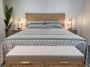 Ένα ή περισσότερα κρεβάτια σε δωμάτιο στο Delicias Beach