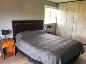 Giường trong phòng chung tại Casa en Frutillar