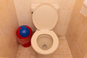 Bilik mandi di Hostal Delmy
