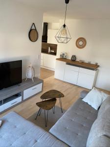 TV a/nebo společenská místnost v ubytování LandNest Ferienwohnung