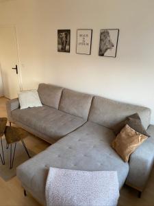 Posezení v ubytování LandNest Ferienwohnung