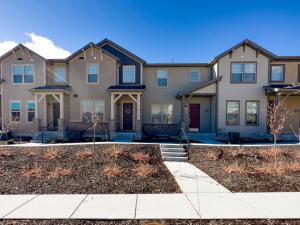 a row of houses with a driveway at Ski Haven Hideaway 15 Mins to Park City Slopes in Keetley Junction