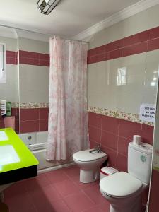 a bathroom with a toilet and a sink at Chalet Grande Margarita, 75 in El Puerto de Santa María +17 photos
