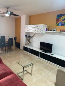 TV a/nebo společenská místnost v ubytování Residencial Algaida