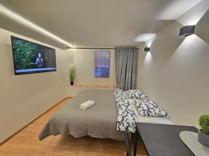 Ένα ή περισσότερα κρεβάτια σε δωμάτιο στο T4 Studio apartment