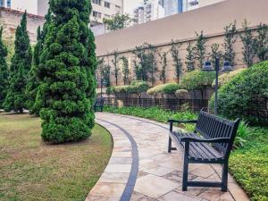 Zahrada ubytování Flat em pinheiros equipado em hotel 4 stat