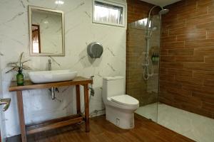Ban Kai NoiPHULAYYA CHIANGMAI - Luxury Dome的配有马桶、水槽和淋浴的浴室