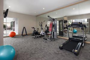 Fitness centrum a/nebo fitness zařízení v ubytování Ayaka Suites