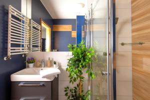 Koupelna v ubytování Beskid Apartment 1 z widokiem na góry, Sauna, Jacuzzi + 10 fotografií