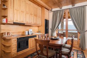 Η κουζίνα ή μικρή κουζίνα στο Villa Margarita Arachova