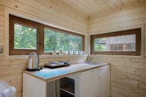 Kuchnia lub aneks kuchenny w obiekcie Apartamenty wśród drzew River Park