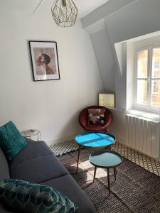Khu vực ghế ngồi tại Appartement Coeur historique de Bayeux