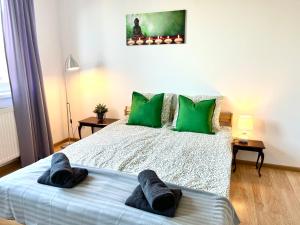 Postel nebo postele na pokoji v ubytování SMM Apartament Stettin