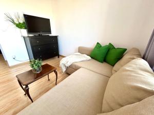 TV a/nebo společenská místnost v ubytování SMM Apartament Stettin